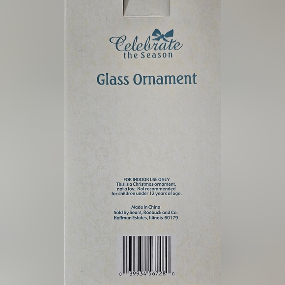 Vintage 5" Decorative Holiday Glass Ornament - Picture 4 of 4